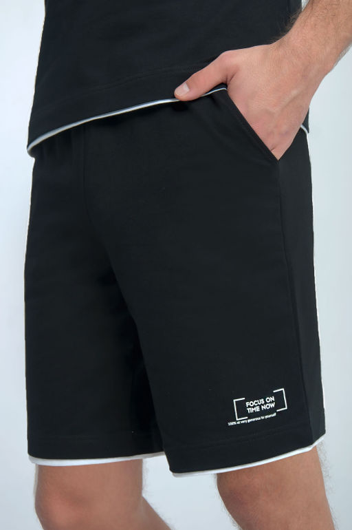 Арт. 63608 Комплект с шортами мужской 48-56 (5 шт) Цвет:верх-черный,низ-черный - Идеал фото 6