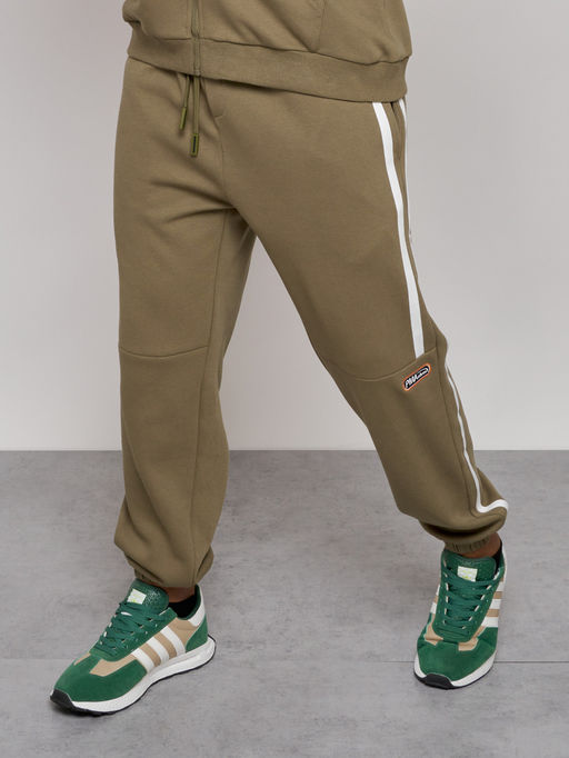 Спортивный костюм мужской трикотажный демисезонный цвета хаки 12011Kh - Mtforce фото 10