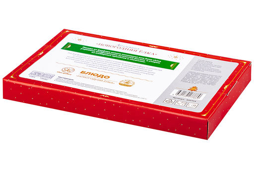 Блюдо 30*19*2,5 см Новогодняя елка квадратное, красный узор NEW BONE CHINA - Elan gallery фото 5