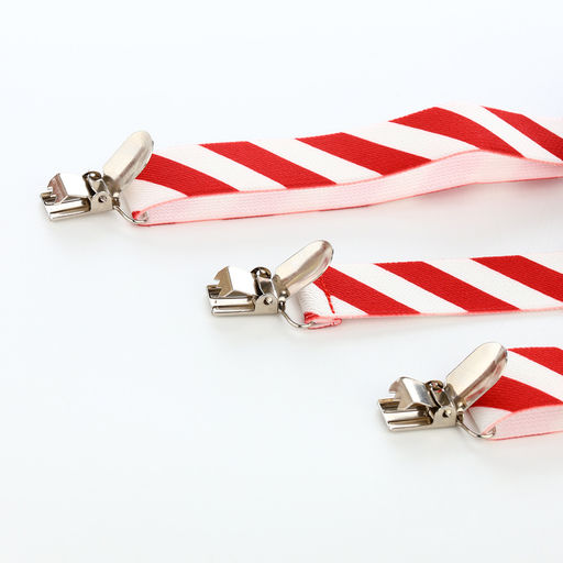 Подтяжки детские «Выбражулька», ширина 2.5 см, красная, белая