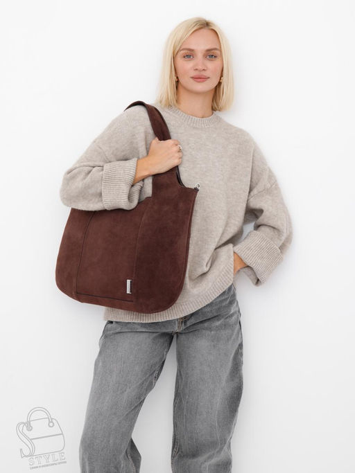 Сумка женская кожаная 91166MSS coffee Velina Fabbiano-Safenta