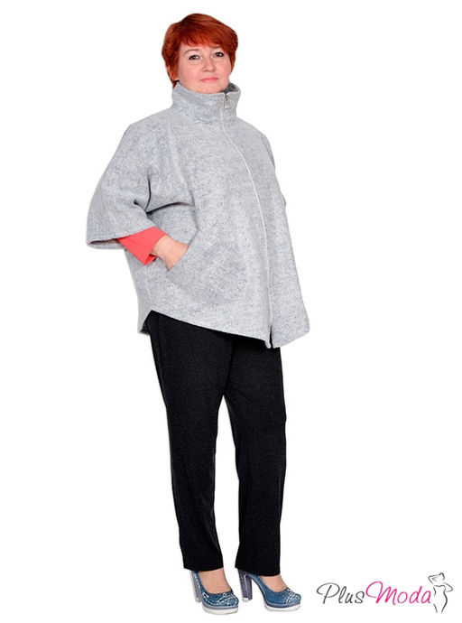 Пончо Модель №164 размеры 52-74 - Plusmoda фото 3