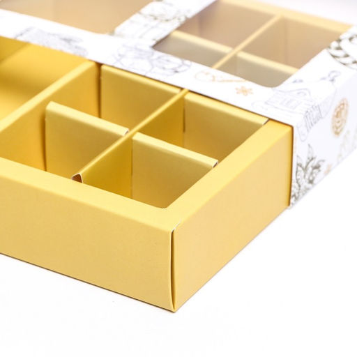 Коробка для конфет, 8 конфет и шоколадка, 17,7 х 17,7 х 3,8 см Праздничная ёлка - UPAK LAND фото 10