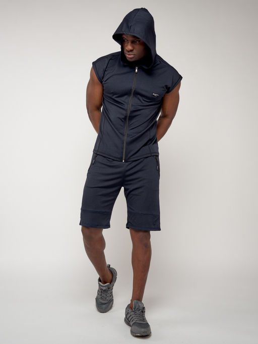 Спортивный костюм летний мужской темно-синего цвета 22610TS - FUYOUKAI фото 10