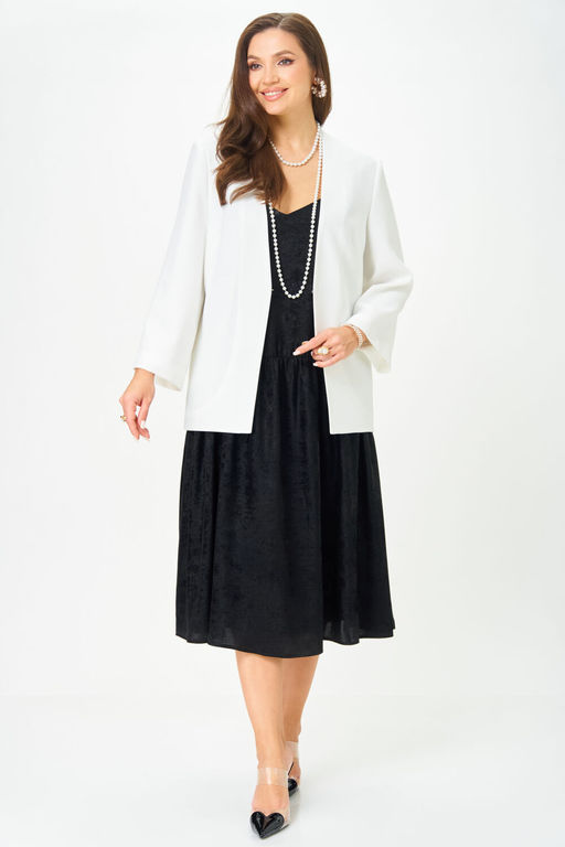 Костюм Lenata 20457 белый с черным