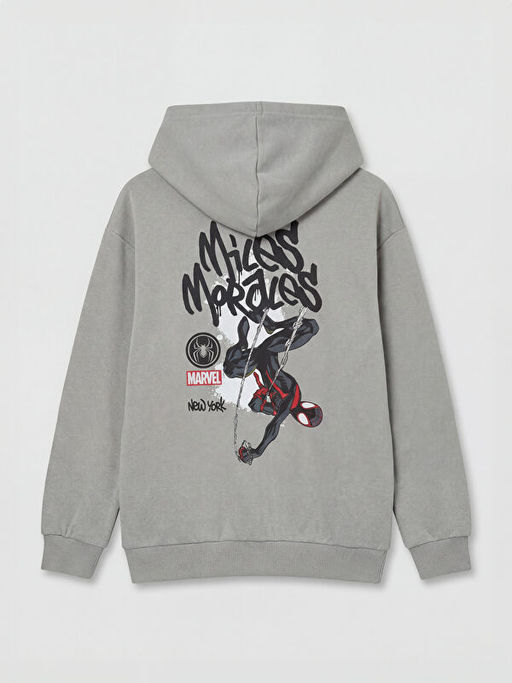 Kap??onlu Spider-Man Bask?l? Erkek ?ocuk Sweatshirt