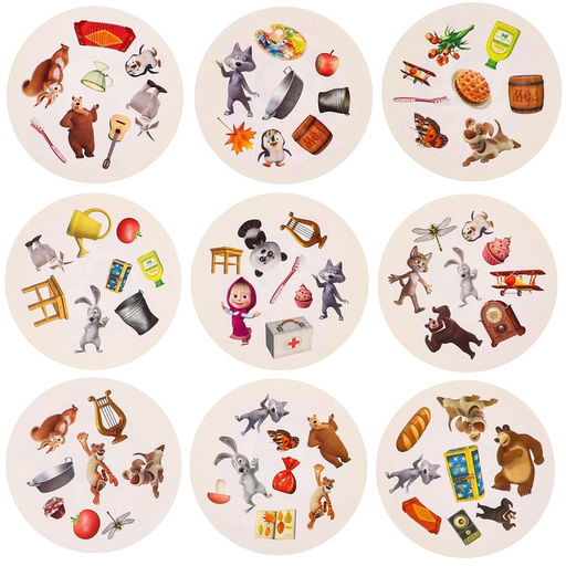 Карточная игра на скорость и реакцию Дуббль. Смотри-хватай, 55 карт, 5+, Маша и Медведь  фото 18