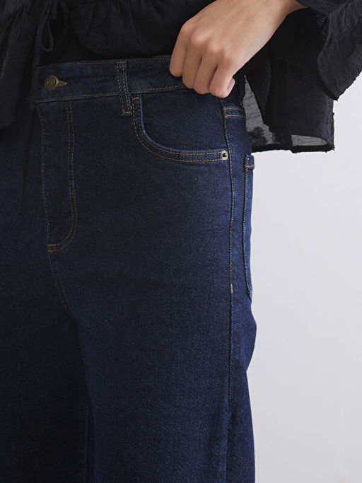 Wideleg Kad?n Jean Pantolon