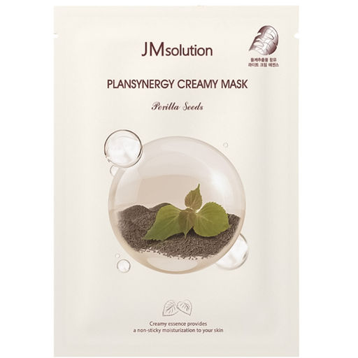 Маска тканевая для сияния кожи с семенами периллы JMSOLUTION Plansynergy Creamy Mask Perilla Seeds, 30ml