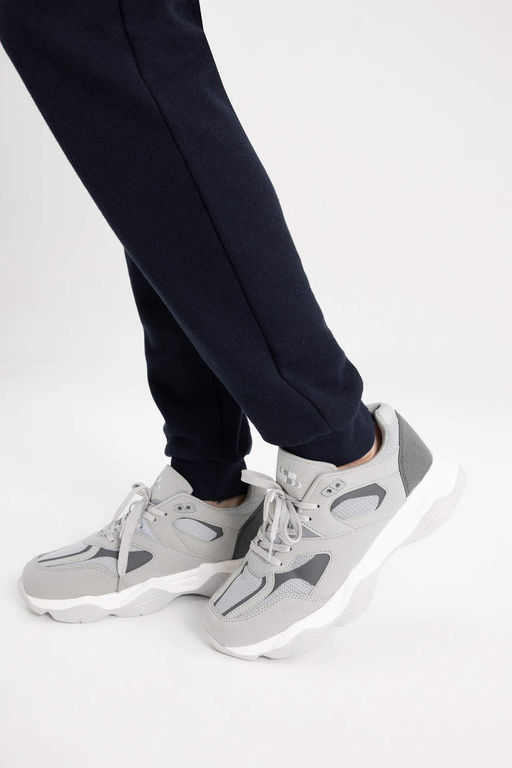 Мужская спортивная обувь на толстой подошве на шнуровке - Defacto фото 2