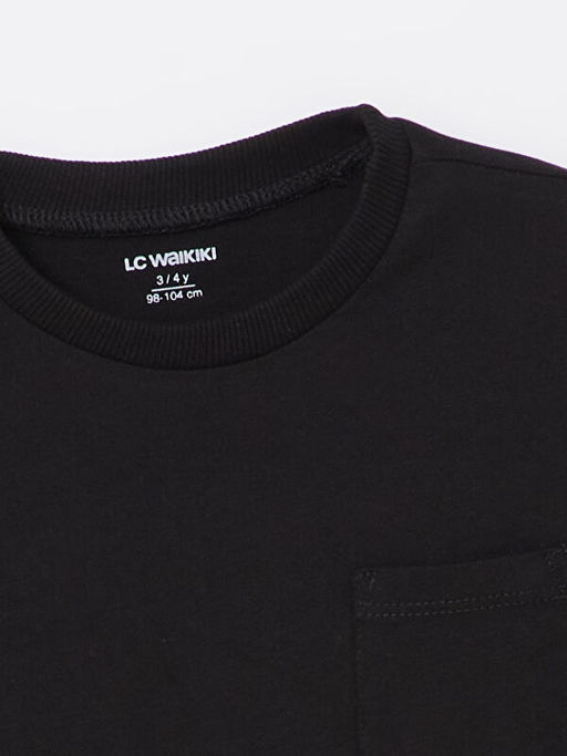 Bisiklet Yaka Uzun Kollu Basic Erkek Bebek Ti??rt - Waikiki фото 2