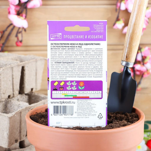 Цена за 2 шт. Семена цветов Остеоспермума "Небо и лед", смесь, О, 0,2г