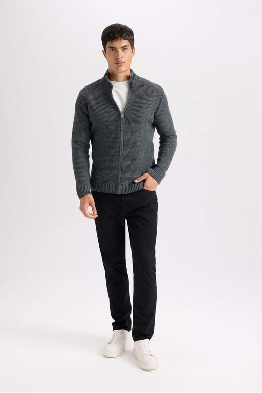 Yazl?k Gabardin Chino Kanvas Pantolon Slim Fit Dar Kesim Dar Paca Cepli - Defacto фото 2