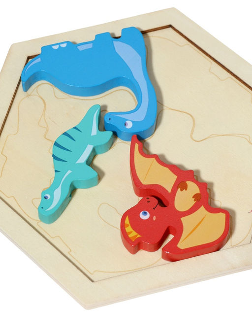 Головоломка рамка - вкладыш «Динозавры», 8 деталей