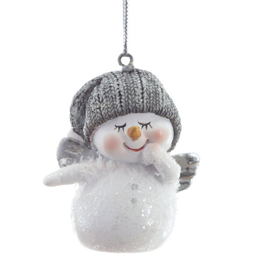 Фигурка декоративная подвесная "Снеговик", L4,5 W4 H5,5 см, 2в.