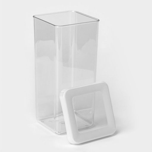 Банка для хранения сыпучих продуктов IDEA «Степ», 1.4 л, 10×21 см, пластик, крышка белая