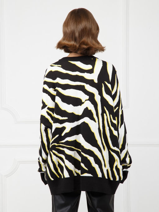 Джемпер женский ZZ-07009 black/white/yellow