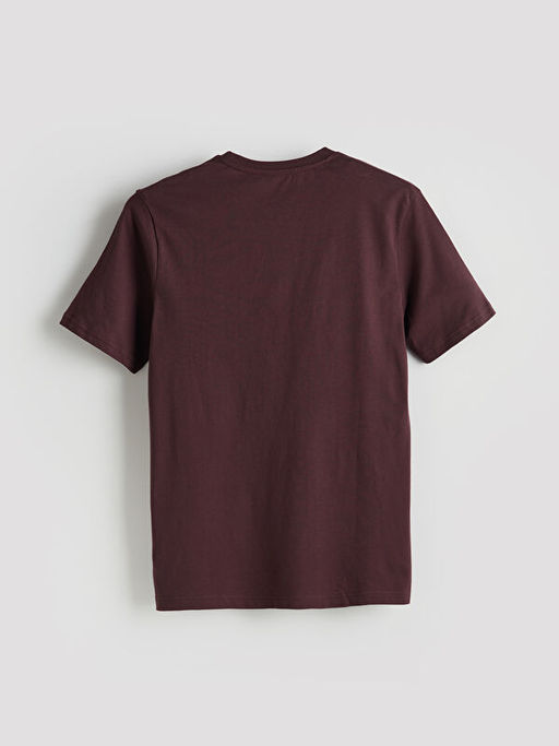 Bisiklet Yaka K?sa Kollu Bask?l? Penye Erkek Ti??rt