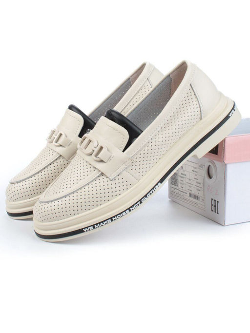 03-PDD170-2 BEIGE Лоферы женские (натуральная кожа)