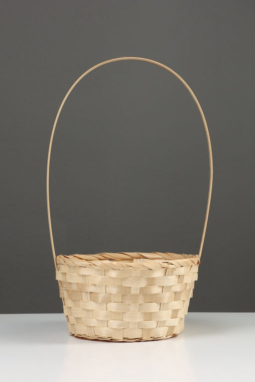 Корзина плетёная, 20×20×9 см, ручка h=25 см, бамбук, цвет натуральный, Greengo