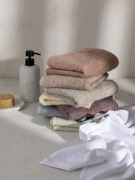 Полотенце махровое 35x70 белый махровая ткань - Denastia фото 6