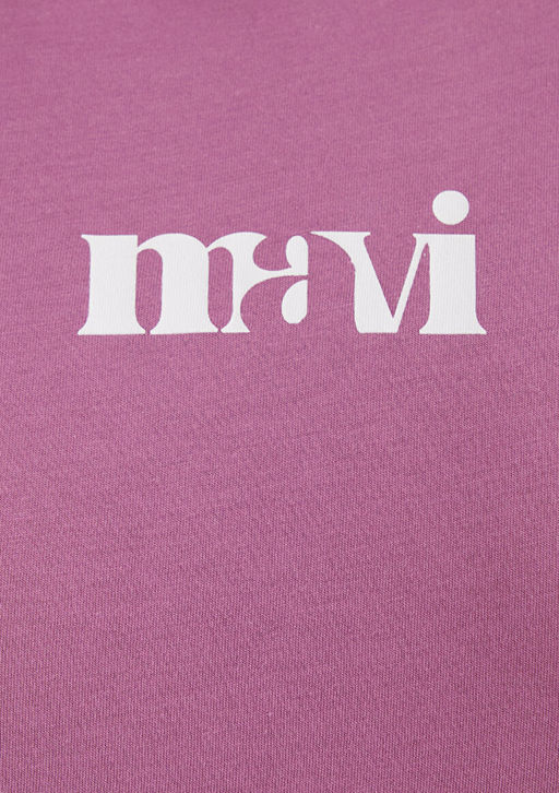 Mavi Bask?l? Pembe Tisort фото 7