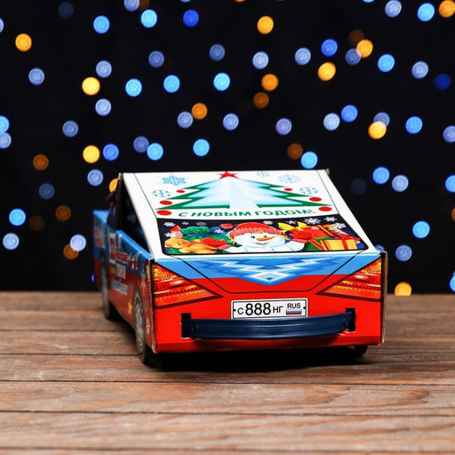 Цена за 5 шт. Подарочная коробка «Новогодние гонки» 11.3×31.5×13.3 см