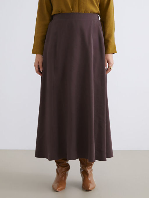 B?y?k Beden Beli Lastikli A Kesim Etek