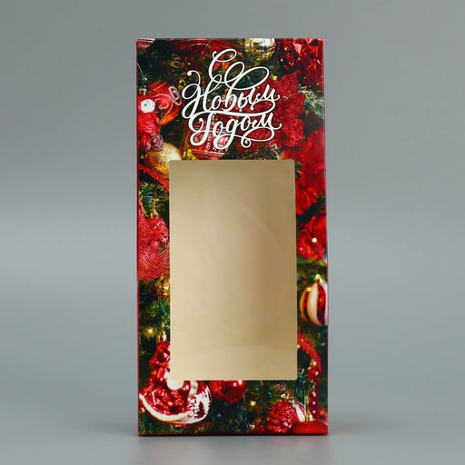 Цена за 5 шт. Коробка складная Новогодняя, 9 х 19 х 6 см - Дарите счастье фото 2