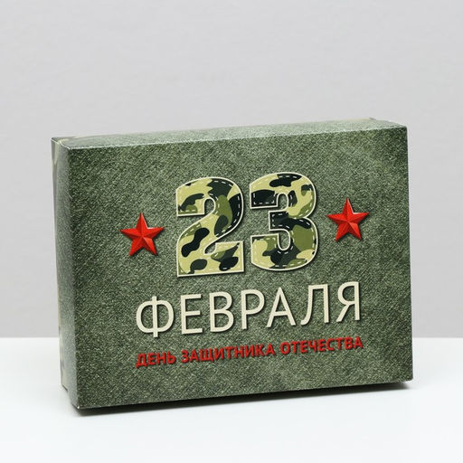 Цена за 5 шт. Подарочная коробка День защитника Отечества, 16.5?12.5?5.2 см