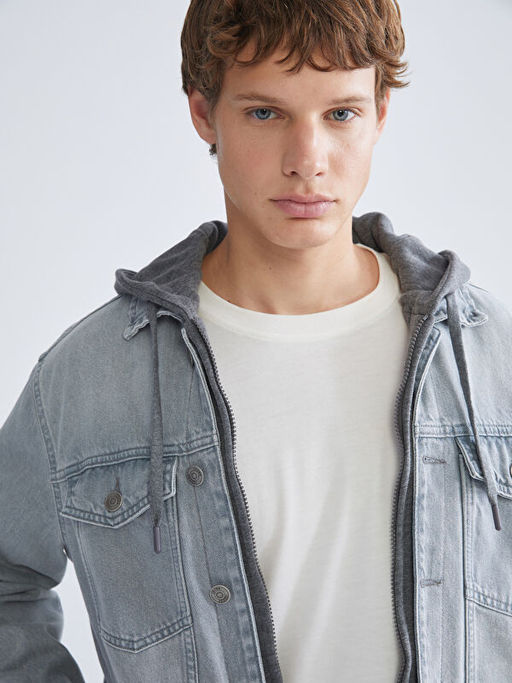 Standart Kal?p Erkek Jean Ceket