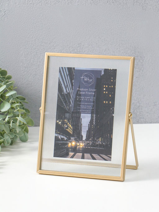 Фоторамка для фото 10×15 см «Тонкая полоска», металл, 0.8×15.5×20.5 см