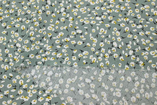 Штапель Ядвига цв.серо-мятная дымка, ш.1.45м, вискоза-100%, 90гр/м.кв - Купава фото 5