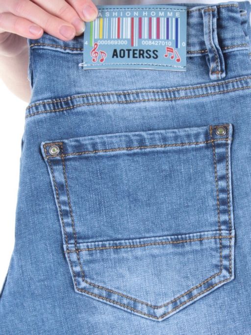 603 BLUE Джинсы зауженные женские AOTERSS - Фабричный китай фото 9