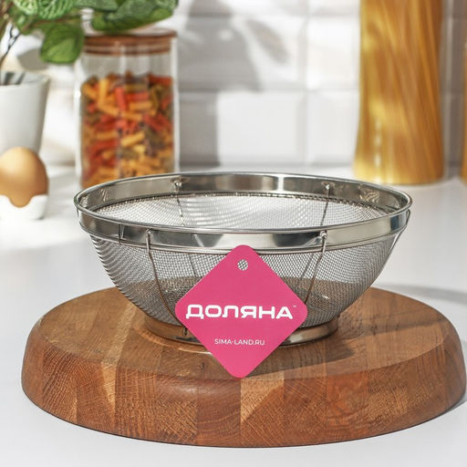 Сито для просеивания Доляна «Универсал», d=21.5 см, серебристое