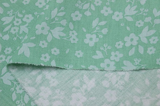 Сатин Фотини цв.мятно-зеленая дымка, ш.1.60м, хлопок-100%, 110гр/м.кв - Купава фото 3