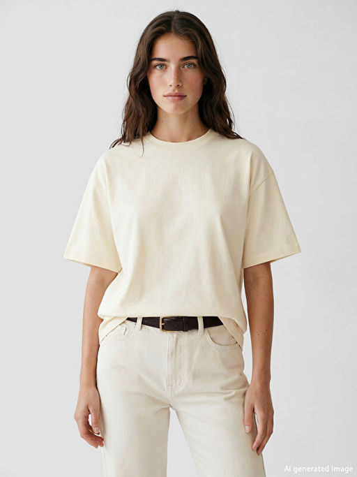 Bisiklet Yaka Kad?n Ti??rt