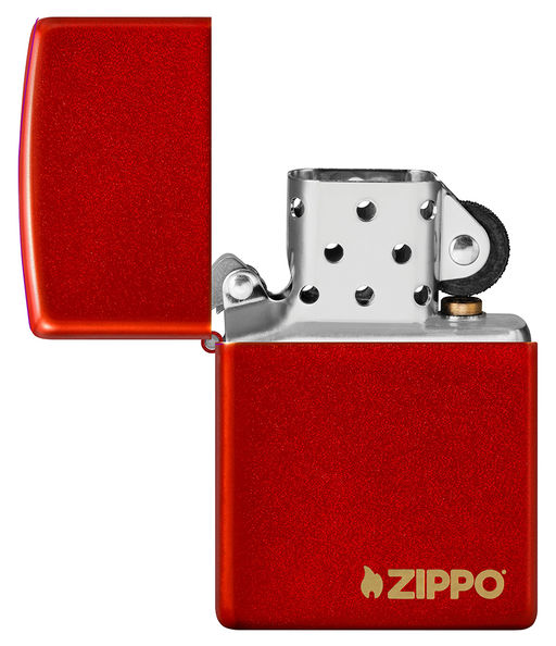 Зажигалка ZIPPO Логотип с металлизированным красным покрытием | Logo Metallic Red 49475ZL  фото 4