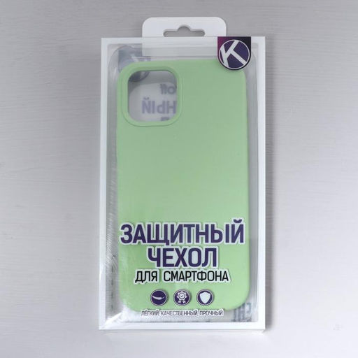 Чехол Krutoff для iPhone 12/12 Pro, матовый, мятный