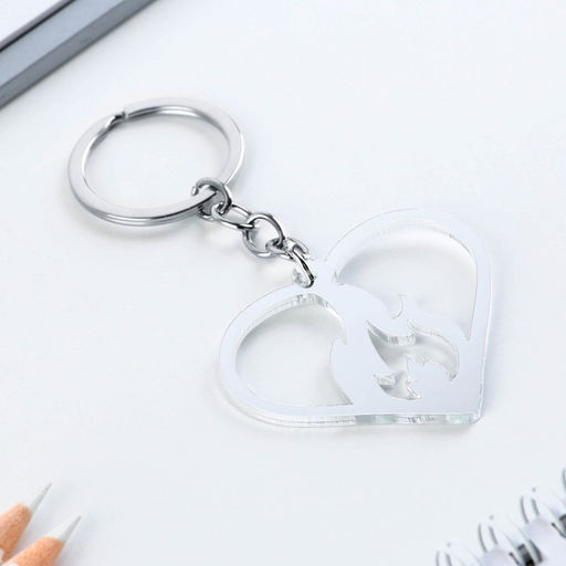 Брелок для ключей акриловый зеркальный «Огонь», 5 х 4.5 см