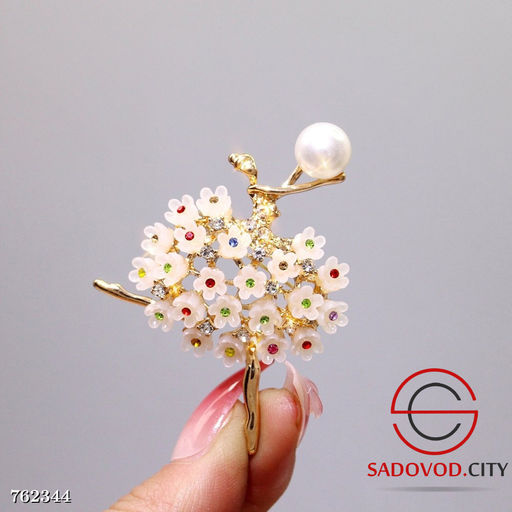 Женская брошка с жемчугом - Zum ming фото 2