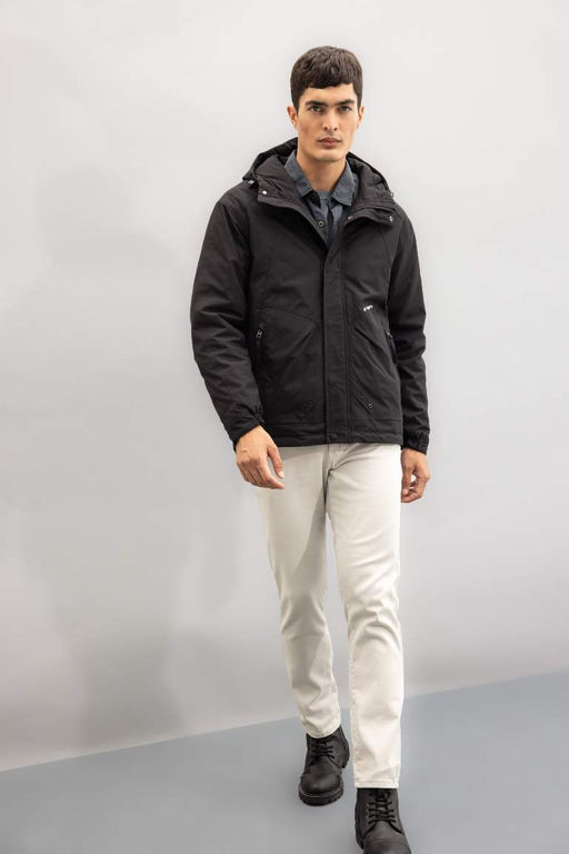 Пальто обычного кроя с капюшоном - Defacto фото 3