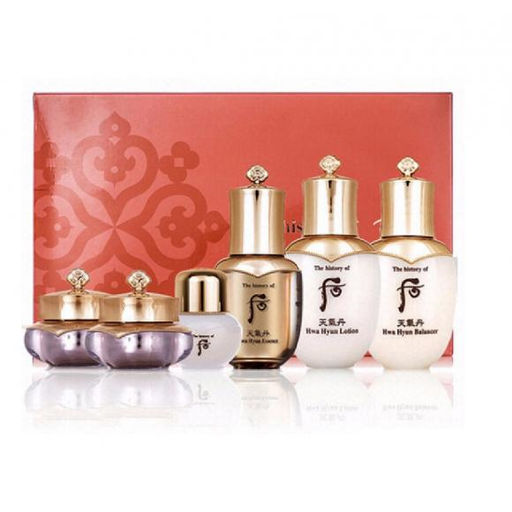 Набор антивозрастных восстанавливающих миниатюр THE HISTORY OF WHOO Cheongidan Radiant 6pcs Special Gift Set 6, Balancer 25ml+Emulsion 25ml+Essence 8ml+Eye Cream 5ml+Cream 10ml+Facial Oil 5ml