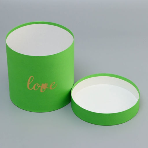 Коробка подарочная, круглая, с тиснением Love, салатовая,18?18?18 см - UPAK LAND фото 6