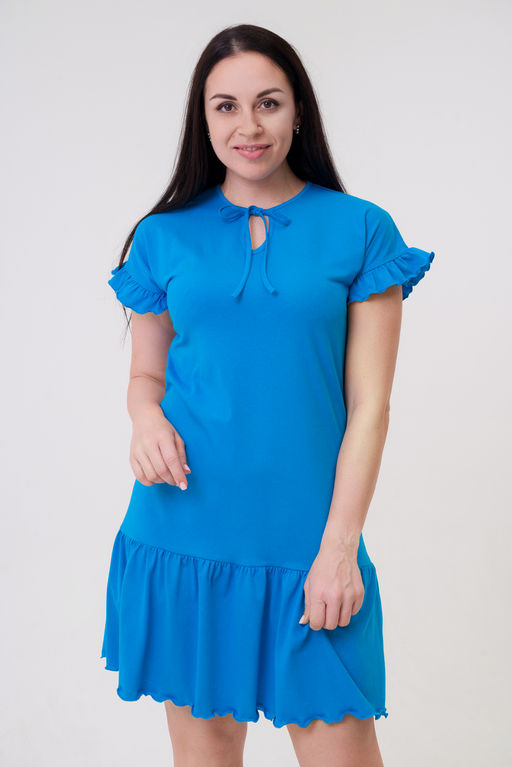 Платье женское из кулирки Чейси 2 бирюза - Амадэль фото 4