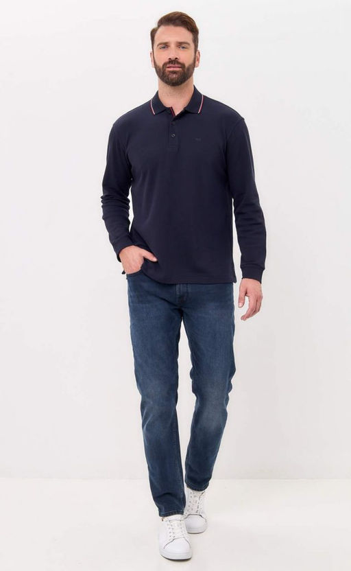 Поло д/р F421-07-702 d.blue - Fine joyce фото 2