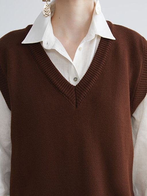 V Yaka Kad?n Triko S?veter