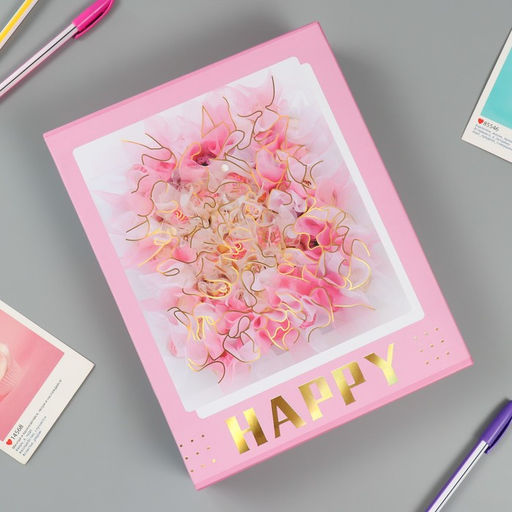 Фотоальбом на 100 фото 10?15 см Пышные розовые цветы, в коробке, 26.5?21?5.3 см, МИКС