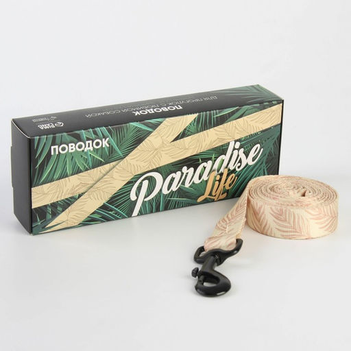 Поводок Paradise life, застёжка - фастекс, 2.5 см, 3 м - Пушистое счастье фото 3