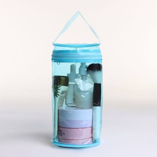 Косметичка на молнии для бассейна, с ручками, прозрачная/голубая - Simaland фото 2